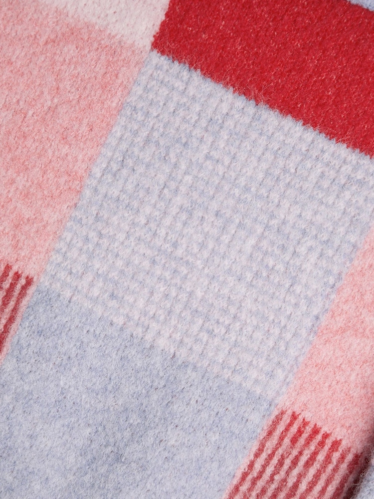 Monsoon Check Print Brushed Jumper - Изображение 3 из 3