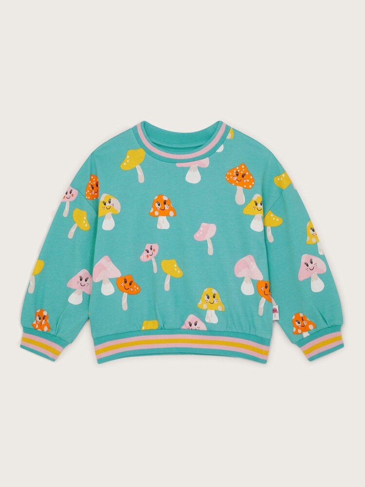 Monsoon Blue Mushroom Print Sweater - Image 1 of 3