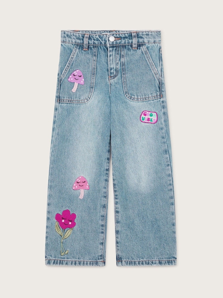 Monsoon Blue Mushroom Denim 100% Cotton Jeans - Image 1 of 3