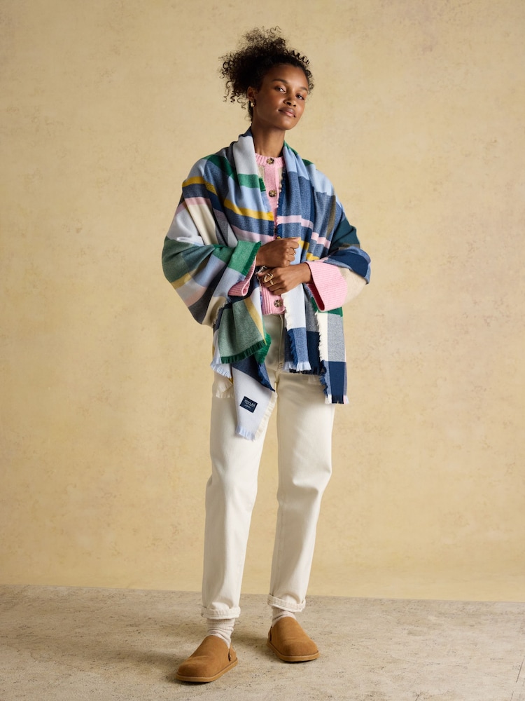 Grün & Blau - Joules – Bracewell – großer Schal - Bild 2 von 7 Grün & Blau - Joules – Bracewell – großer Schal - Bild 2 von 7