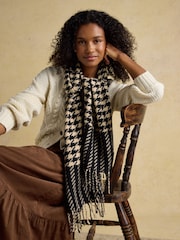 Joules Langtree Black/Tan Large Unisex Scarf - Image 1 of 6