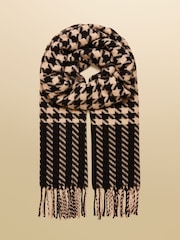 Joules Langtree Black/Tan Large Unisex Scarf - Image 4 of 6