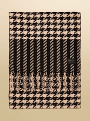 Joules Langtree Black/Tan Large Unisex Scarf - Image 5 of 6