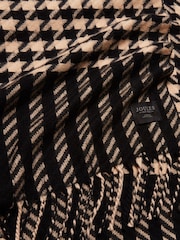 Joules Langtree Black/Tan Large Unisex Scarf - Image 6 of 6
