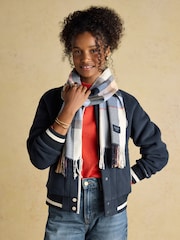 Joules Langtree Cream/Blue Large Unisex Scarf - Image 2 of 5