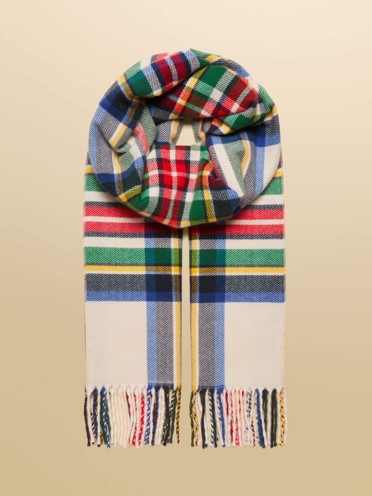 Joules Langtree Multi Bright Large Unisex Scarf - Image 7 of 7 Joules Langtree Multi Bright Large Unisex Scarf - Image 7 of 7