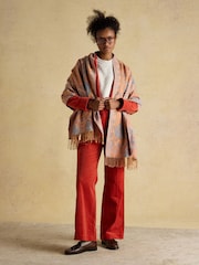 Joules Erin Neutral Jacquard Scarf - Image 3 of 8
