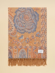 Joules Erin Neutral Jacquard Scarf - Image 7 of 8