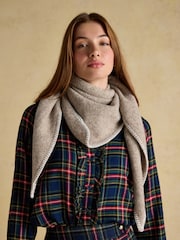 Joules Kendra Oat Triangle Scarf - Image 5 of 7