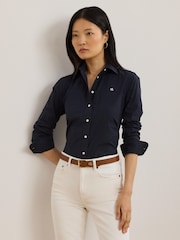 Lauren Ralph Lauren Easy Care Stretch Logo Cotton Shirt - Image 1 of 8