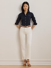 Lauren Ralph Lauren Easy Care Stretch Logo Cotton Shirt - Image 3 of 8