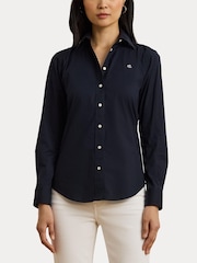 Lauren Ralph Lauren Easy Care Stretch Logo Cotton Shirt - Image 6 of 8
