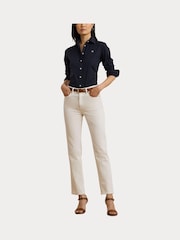 Lauren Ralph Lauren Easy Care Stretch Logo Cotton Shirt - Image 7 of 8
