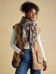 Joules Langtree Green/Pink Large Unisex Scarf - Image 1 of 5