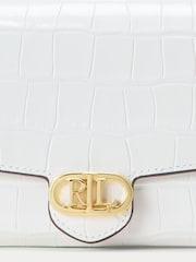 Lauren Ralph Lauren – Adair – Clutch aus Krokoleder mit Kette in Weiß - Bild 5 von 8