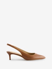 rjava - Lauren Ralph Lauren Lolah Burnished Leather Slingback lahki športni copati - Slika 2 iz 5