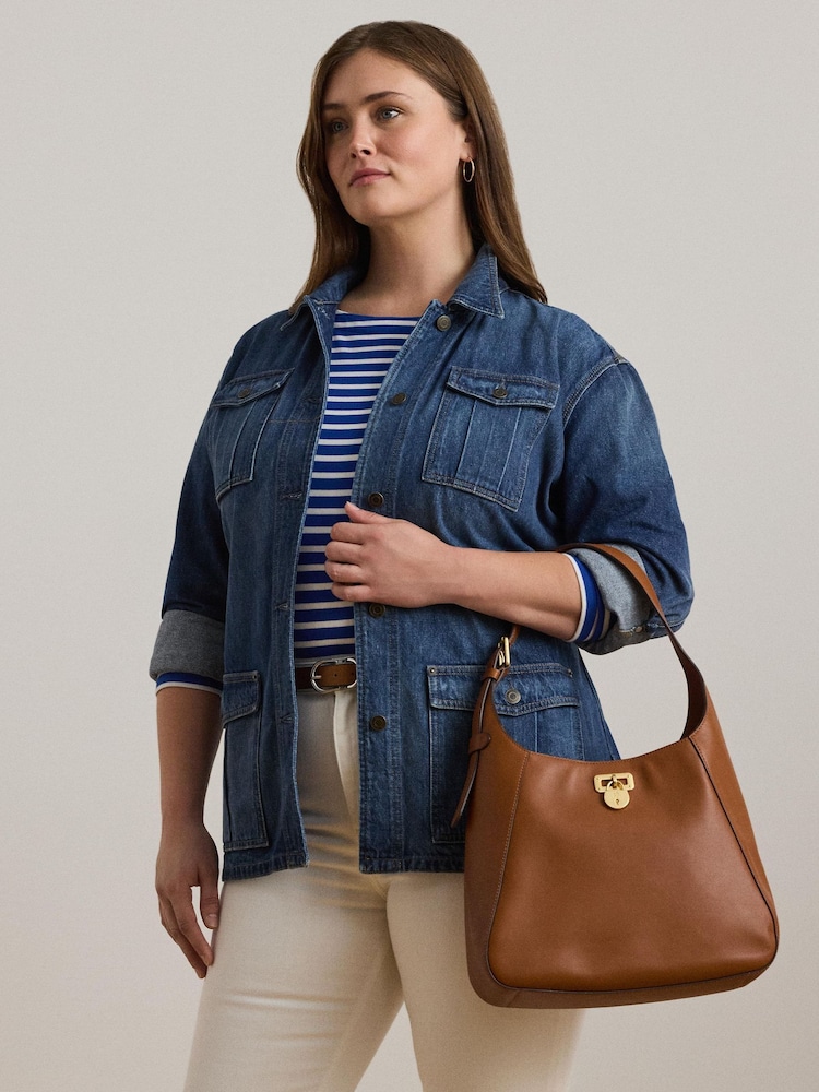 Lauren Ralph Lauren Tanner Lock Structured Leather Bag - Image 2 of 8