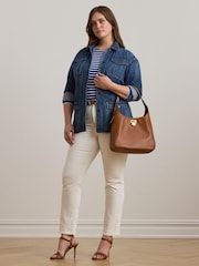 Lauren Ralph Lauren Tanner Lock Structured Leather Bag - Image 3 of 8