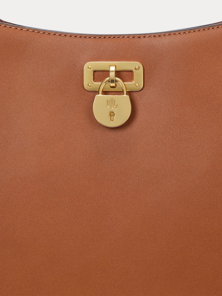 Lauren Ralph Lauren Tanner Lock Structured Leather Bag - Image 8 of 8