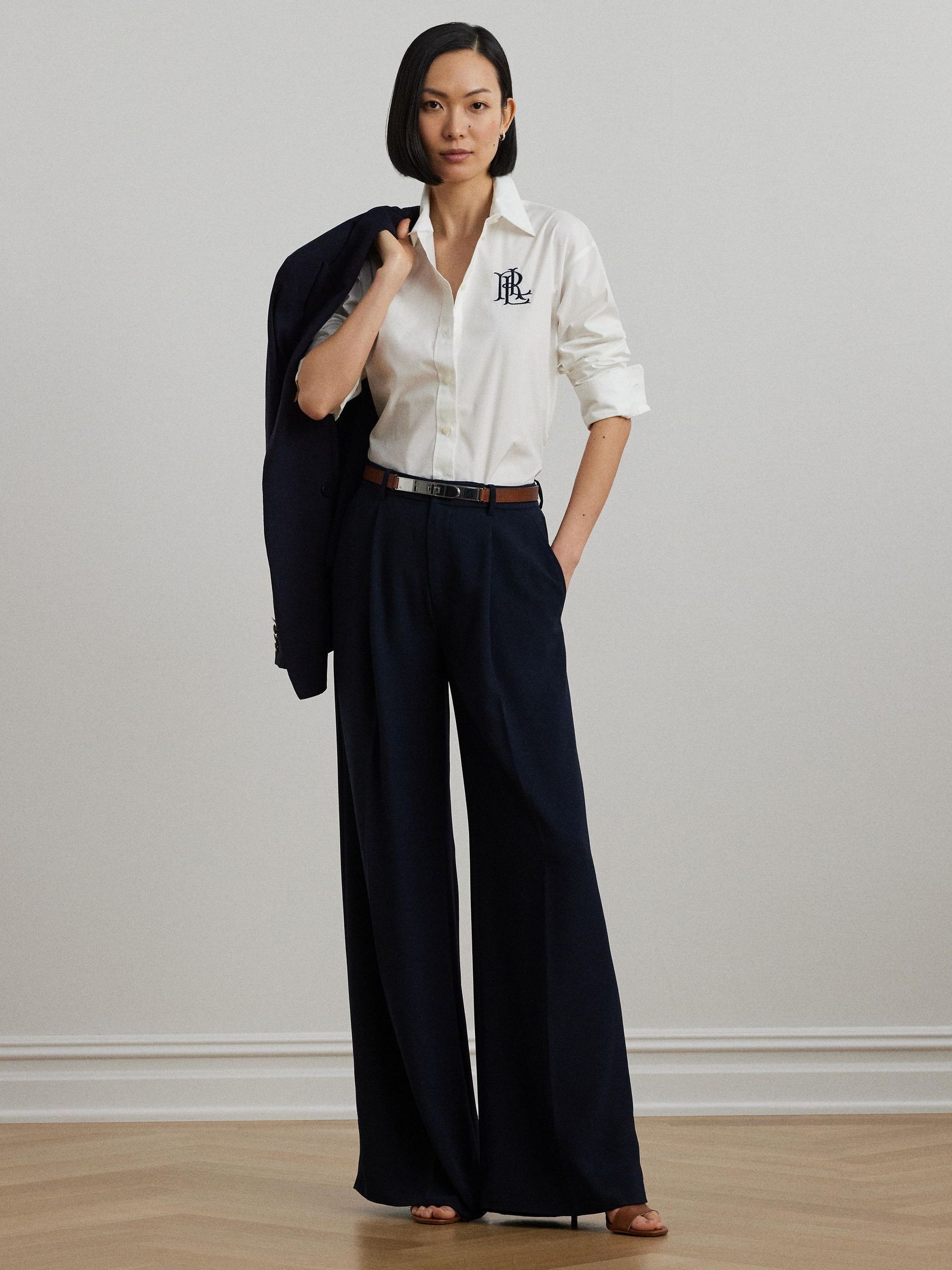Buy Lauren Ralph Lauren White Kotta Relaxed Fit Striped Stretch