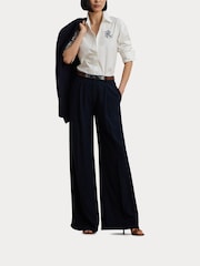 Lauren Ralph Lauren Kotta Large Logo Button Relaxed Fit Shirt - Image 4 of 6