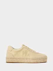 Lauren Ralph Lauren Luize Canvas Suede Trainers - Image 1 of 4