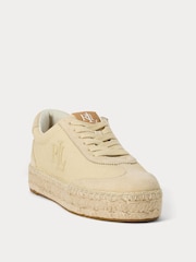 Lauren Ralph Lauren Luize Canvas Suede Trainers - Image 2 of 4