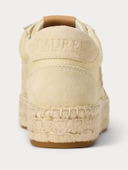 Lauren Ralph Lauren Luize Canvas Suede Trainers - Image 4 of 4