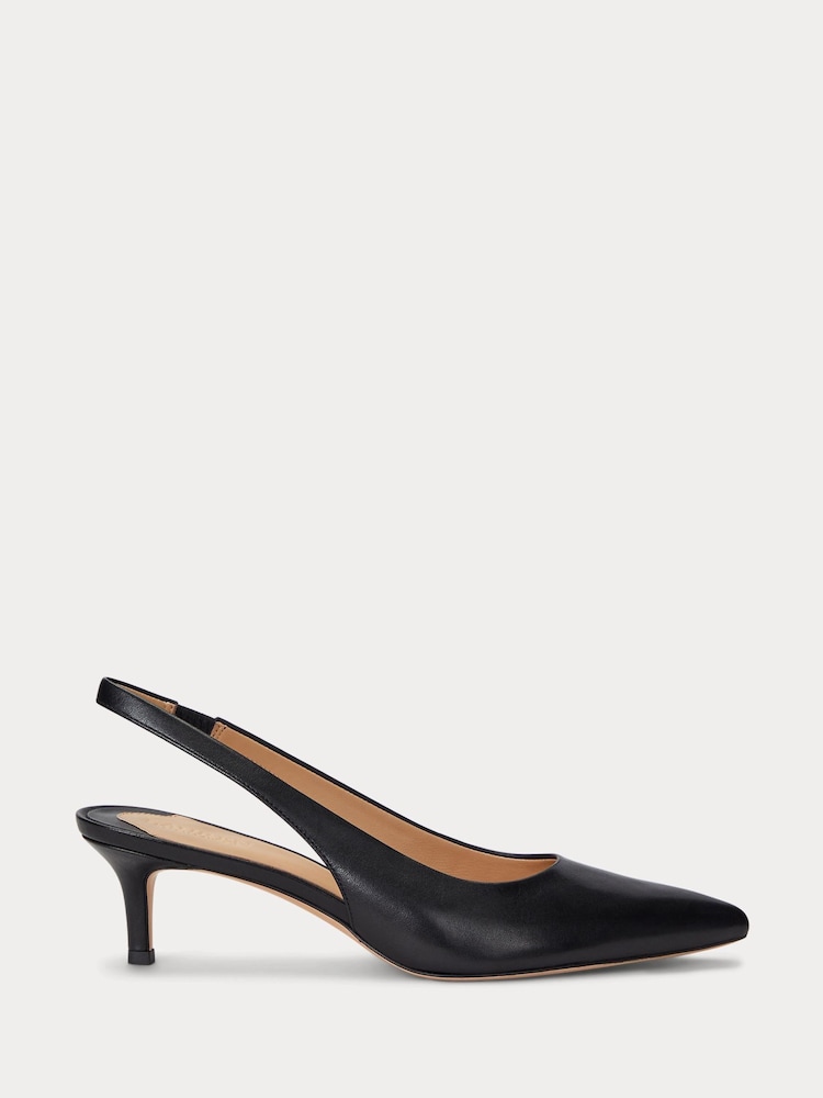 črna - Lauren Ralph Lauren Lolah Burnished Leather Slingback lahki športni copati - Slika 1 iz 6 črna - Lauren Ralph Lauren Lolah Burnished Leather Slingback lahki športni copati - Slika 1 iz 6