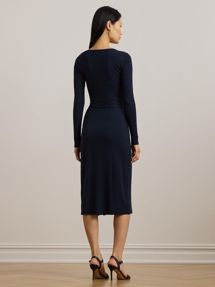 Lauren Ralph Lauren Parissa Belted Knit Midi Dress - Image 2 of 5