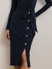 Lauren Ralph Lauren Parissa Belted Knit Midi Dress - Image 4 of 5