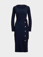 Lauren Ralph Lauren Parissa Belted Knit Midi Dress - Image 5 of 5