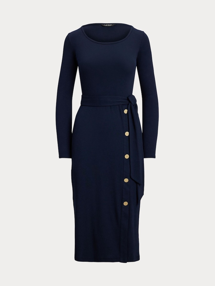 Lauren Ralph Lauren Parissa Belted Knit Midi Dress - Image 5 of 5