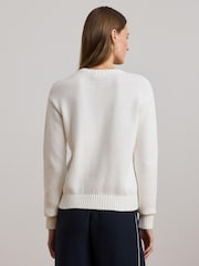 Lauren Ralph Lauren Riednee Tonal Anchor-Logo Knit Jumper - Image 2 of 5