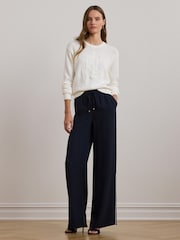 Lauren Ralph Lauren Riednee Tonal Anchor-Logo Knit Jumper - Image 3 of 5