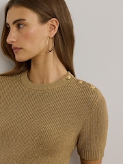 Lauren Ralph Lauren Eyelah Short Sleeve Knit Jumper - Image 4 of 8