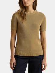 Lauren Ralph Lauren Eyelah Short Sleeve Knit Jumper - Image 6 of 8