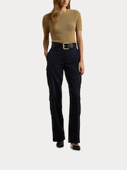 Lauren Ralph Lauren Eyelah Short Sleeve Knit Jumper - Image 7 of 8