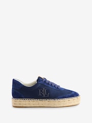 Lauren Ralph Lauren Luize Canvas Suede Trainers - Image 1 of 4