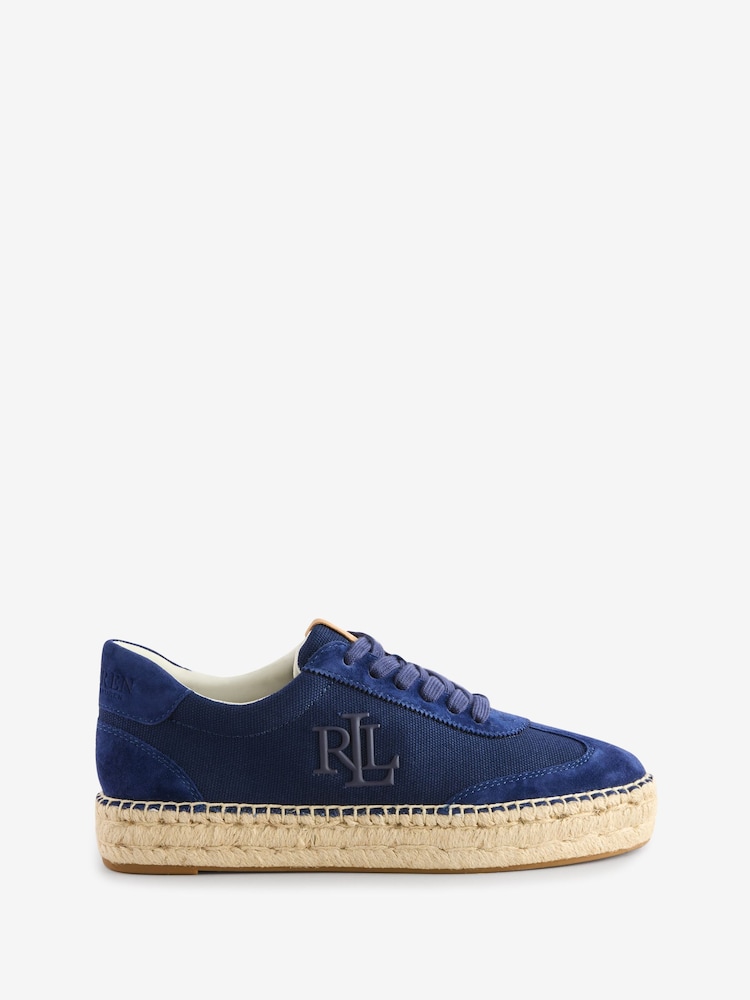 Lauren Ralph Lauren Luize Canvas Suede Trainers - Image 1 of 4