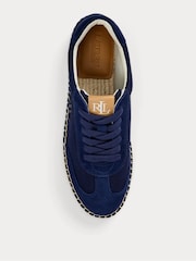 Lauren Ralph Lauren Luize Canvas Suede Trainers - Image 2 of 4