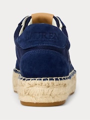 Lauren Ralph Lauren Luize Canvas Suede Trainers - Image 4 of 4