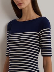 Lauren Ralph Lauren Striped Cotton Midi Dress - Image 4 of 9