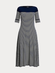 Lauren Ralph Lauren Striped Cotton Midi Dress - Image 8 of 9