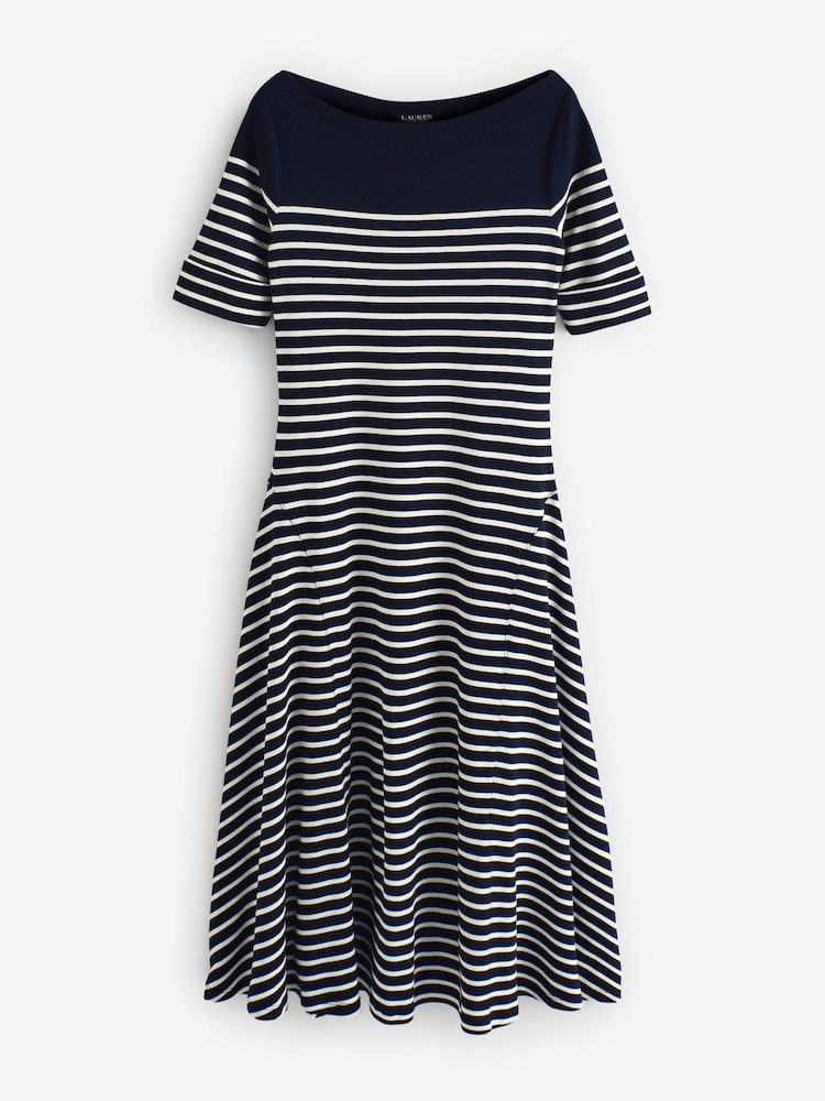 Lauren Ralph Lauren Striped Cotton Midi Dress - Image 9 of 9