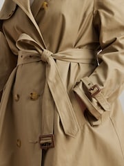 Gabardina de botonadura doble de mezcla de algodón de Lauren Ralph Lauren Curve - Imagen 6 de 9