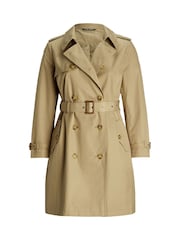 Gabardina de botonadura doble de mezcla de algodón de Lauren Ralph Lauren Curve - Imagen 9 de 9