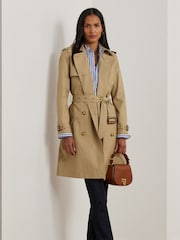 Lauren Ralph Lauren Curve Double-Breasted Cotton-Blend Trench Coat - Image 4 of 9