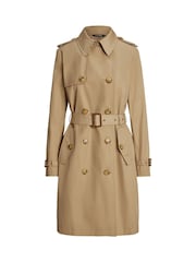 Lauren Ralph Lauren Curve Double-Breasted Cotton-Blend Trench Coat - Image 9 of 9