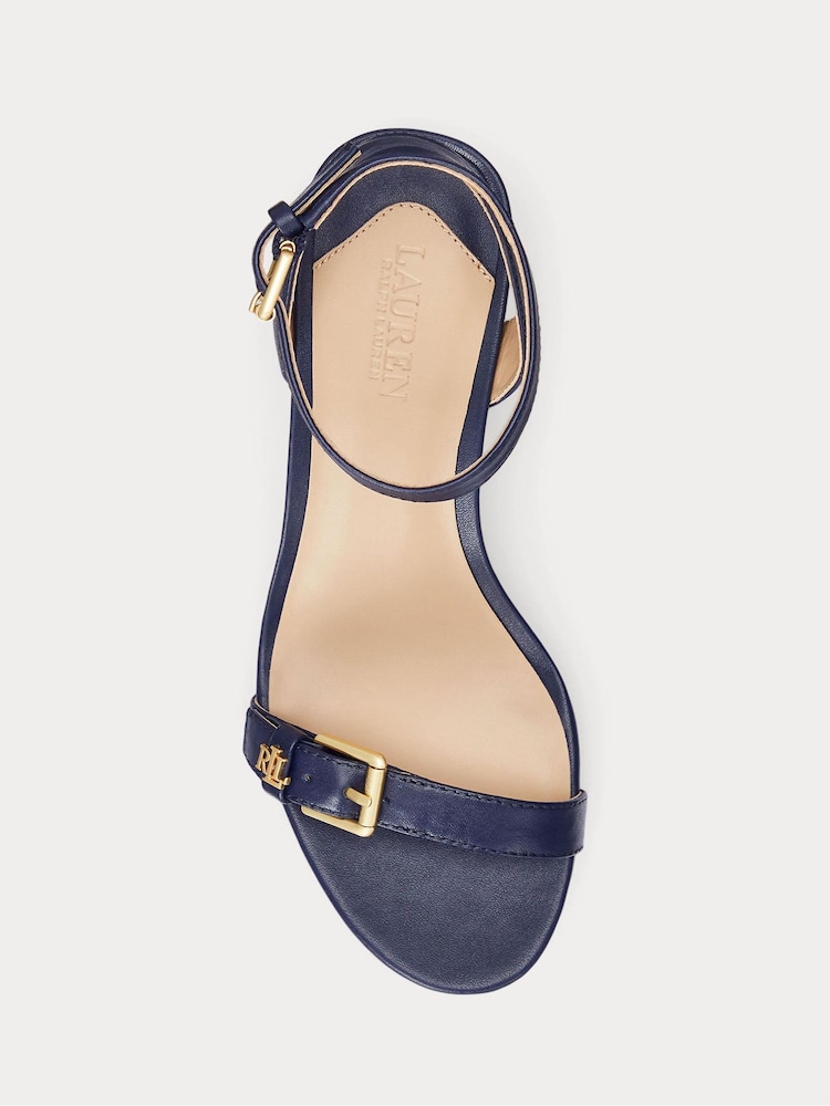 Lauren Ralph Lauren Blue Melissah Platform Leather Sandals - Imagen 4 de 4 Lauren Ralph Lauren Blue Melissah Platform Leather Sandals - Imagen 4 de 4